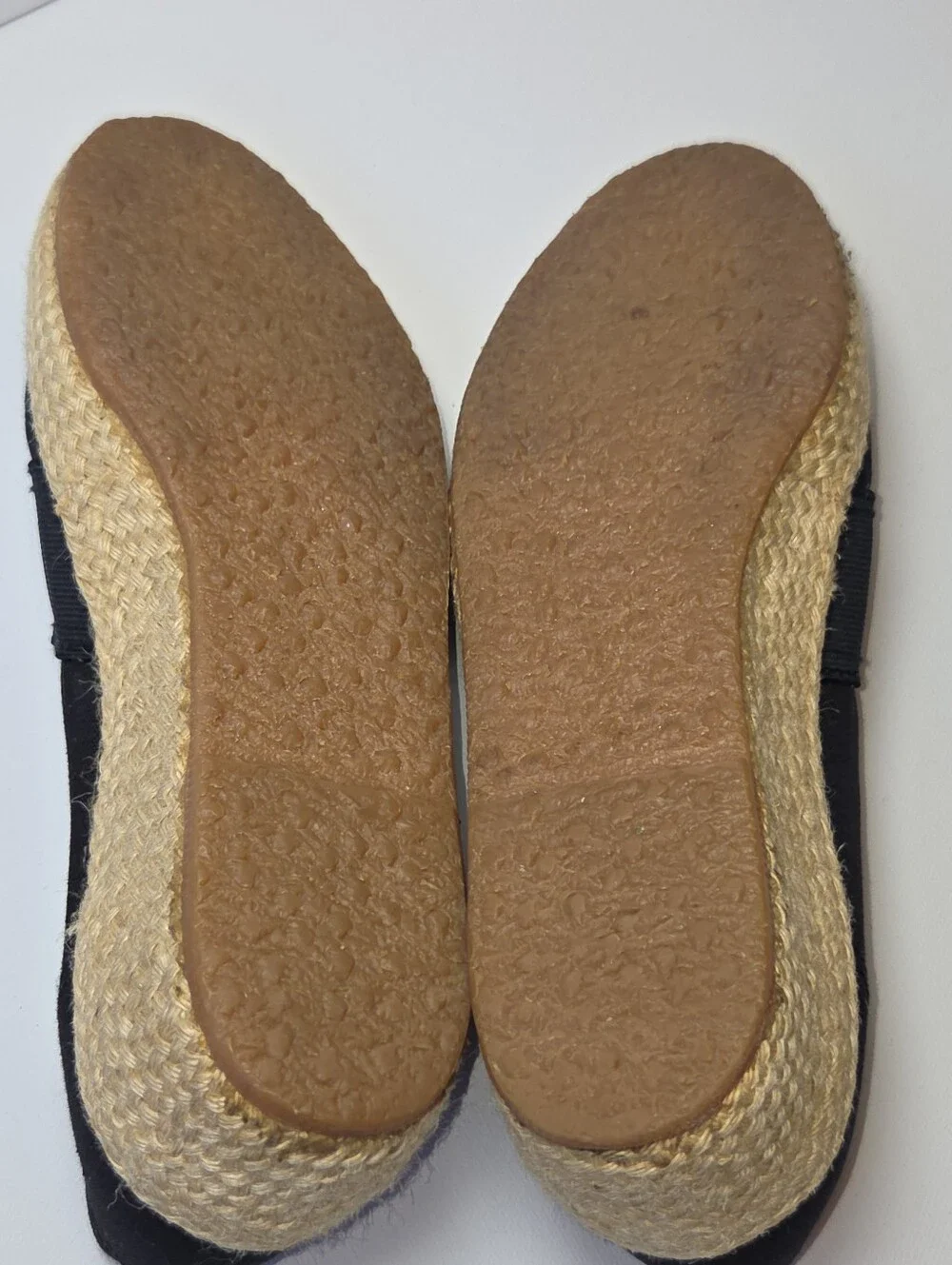 Garden Sport Black Espadrille Wedge Slip On Shoes Women's 8W Wide